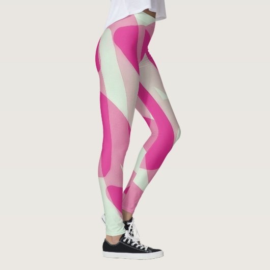 Roze en pastel Sage Art Leggings (Rechts)