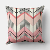 Roze en Peach Arrow Mrs Altijd rechts Kussen (Achterkant)