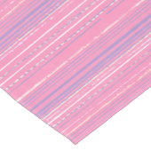 Roze en Periwinkle Blauwe Streep Tafelloper (Hoek)