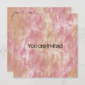 Roze en Perzik Abstract Baby shower nodigt uit Kaart (Voorkant / Achterkant)