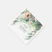 Roze en Perzik Bloemen Dreamy Tuin Bruiloft Servet (Hoek)