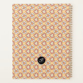 Roze en Perzik Bloemen Gepersonaliseerd  Planner (Achterkant)