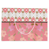 Roze en perzik Elegant Groot Cadeauzakje (Achterkant)