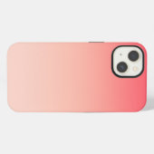 Roze en perzik gradiënt achtergrond iPhone hoesje (Achterkant horizontaal)