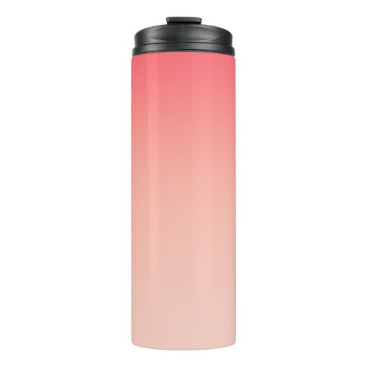 Roze en perzik gradiënt achtergrond thermosbeker (Voorkant)