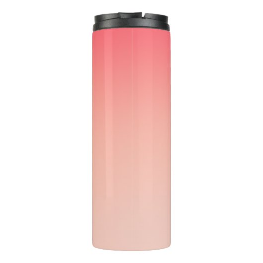 Roze en perzik gradiënt achtergrond thermosbeker (Achterkant)