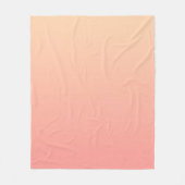 Roze en perzik gradiënt fleece deken (Voorkant)