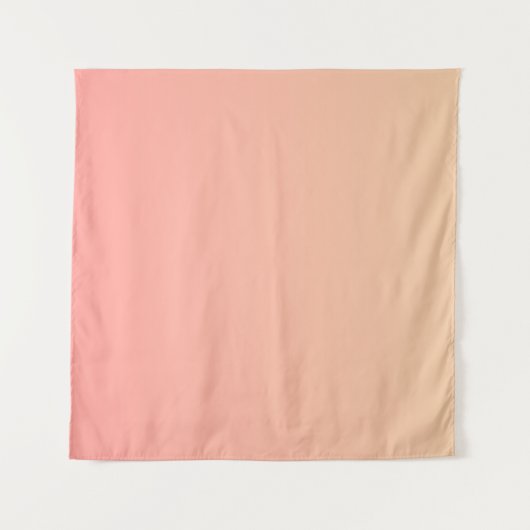 Roze en perzik gradiënt wandkleed (Voorkant (horizontaal))