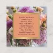  Roze en Perzik Paarse Roos AI Gegenereerd Vierkante Visitekaartje (Achterkant)