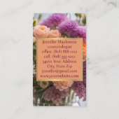  Roze en Perzik Paarse Roos AI Gegenereerd Visitekaartje (Achterkant)