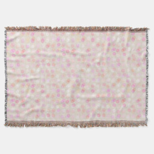 Roze en perzik polka stippen deken