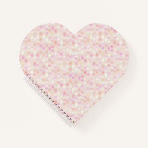 Roze en perzik polka stippen notitieboek