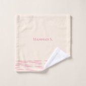 Roze en perzik Retro Wild Mushrooms Bos handdoeken (Wasdoekje)