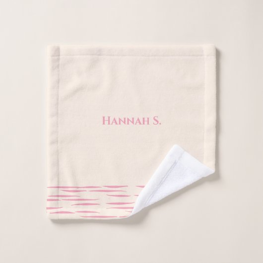 Roze en perzik Retro Wild Mushrooms Bos handdoeken (Wasdoekje)