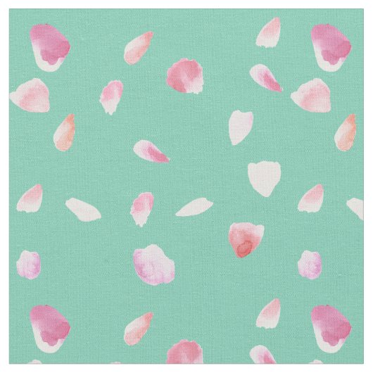 Roze en Perzik Roos Petals Stof (Close Up)