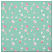 Roze en Perzik Roos Petals Stof (Swatch)