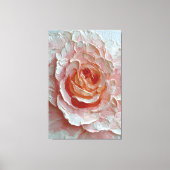 Roze en Perzik Roos Textuur Abstracte Wandkunst Canvas Afdruk (Voorkant)