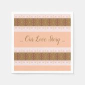 Roze en perzik servet (Voorkant)