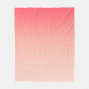 Roze en perzik verloop achtergrond fleece deken