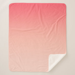 Roze en perzik verloop achtergrond sherpa deken