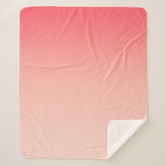 Roze en perzik verloop achtergrond sherpa deken (Voorkant)