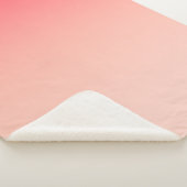 Roze en perzik verloop achtergrond sherpa deken (3/4)