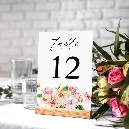 Roze en Perzikflora en groen Kaart