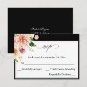 Roze en PerzikFloral en Greenery op Maalstaal RSVP (Voorkant / Achterkant)