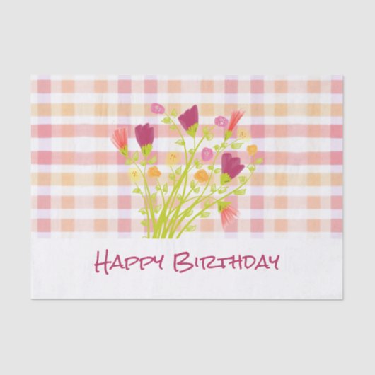 Roze en perzikkleurig tissuepapier (Voorkant)