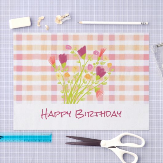 Roze en perzikkleurig tissuepapier (Craft)