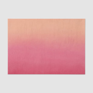 Roze en perzikkoraal Abstract Ombre Modern Elegant Tissuepapier