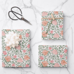 Roze en perzikrozen Vintage Perfect Inpakpapier Vel