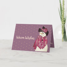 Roze en Plum Sneeuwman