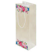  roze en pony border Cheers! Wijn Cadeautas (Achterkant Gekanteld)