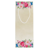  roze en pony border Cheers! Wijn Cadeautas (Achterkant)