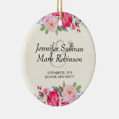  roze en pony border Wedding and Pony Keramisch Ornament (Rechts)