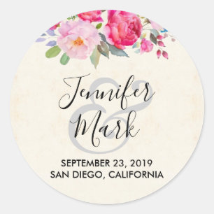  roze en pony border Wedding and Pony Ronde Sticker