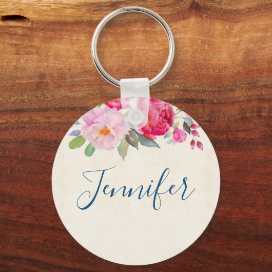 roze en pony-grens sleutelhanger (Voorkant)