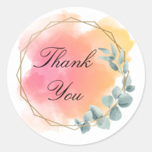 Roze en prachtig Dank je wel Sticker