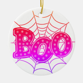 Roze en Preppy Spiderwebs Halloween Ornament