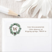 roze en prettige feestdagen retouradreslabel etiket (Insitu)