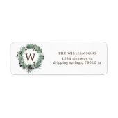 roze en prettige feestdagen retouradreslabel etiket (Voorkant)