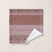 Roze en pruim bad handdoek (Wasdoekje)