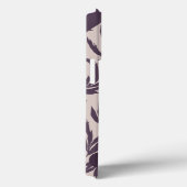 Roze en pruim en witte bladeren Case-Mate iPhone case (Achterkant / Rechts)