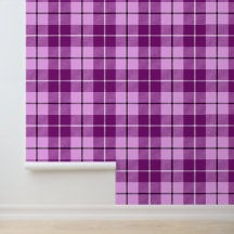 Roze en pruim tartan plakken