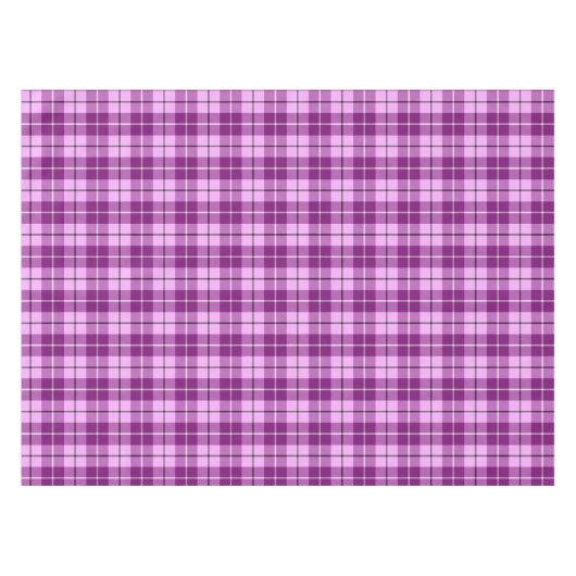 Roze en pruim tartan plakken tafelkleed (Voorkant (Horizontaal))
