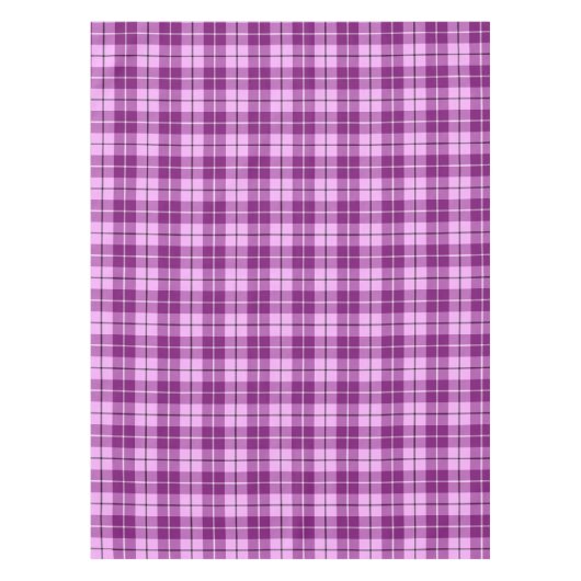 Roze en pruim tartan plakken tafelkleed (Voorkant)