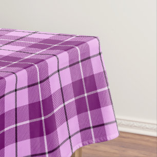 Roze en pruim tartan plakken tafelkleed