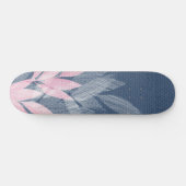 Roze en Punk Abstracte Plant Waterverf Persoonlijk Skateboard (Horizontaal)