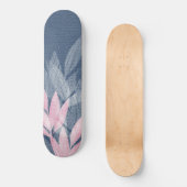 Roze en Punk Abstracte Plant Waterverf Persoonlijk Skateboard (Voorkant)